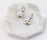 Hammered Silver Disc Earrings