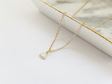 Opal Triangle Necklace - Gold