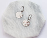 Hammered Silver Disc Earrings